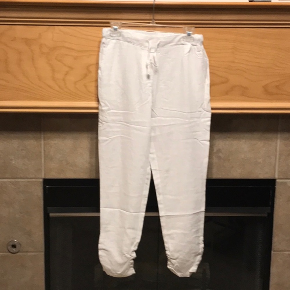 CROPPED COTTON LINEN PANTS - Picture 6 of 8